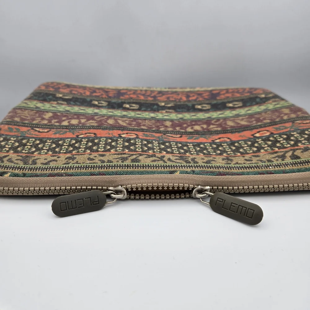 PLEMO Bohemian Style Cavas Fabric Zippered Case